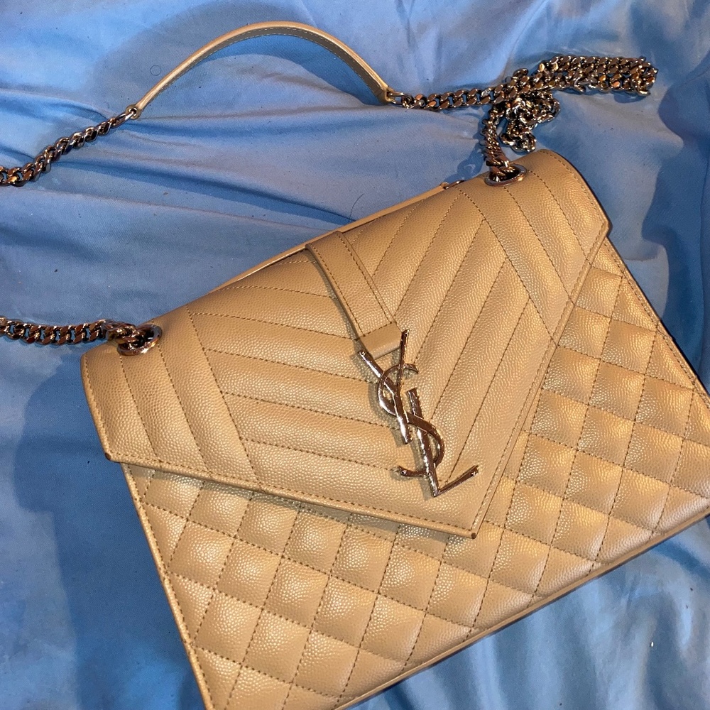Authentic Medium Envelope Ysl Handbag
